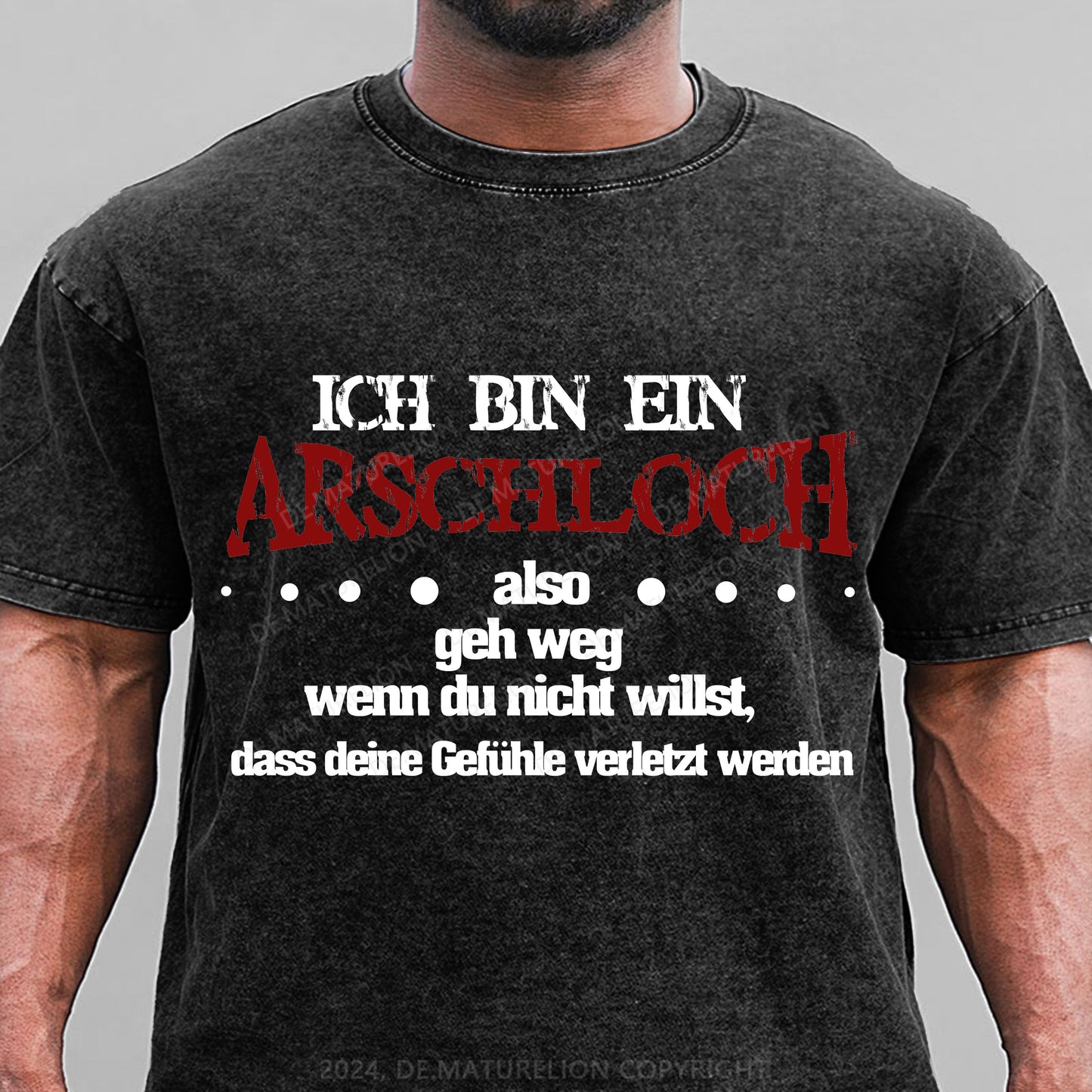 Ich bin ein Arschloch, also geh weg, wenn du nicht willst, dass deine Gefühle verletzt werden Gewaschene Vintage T-Shirt