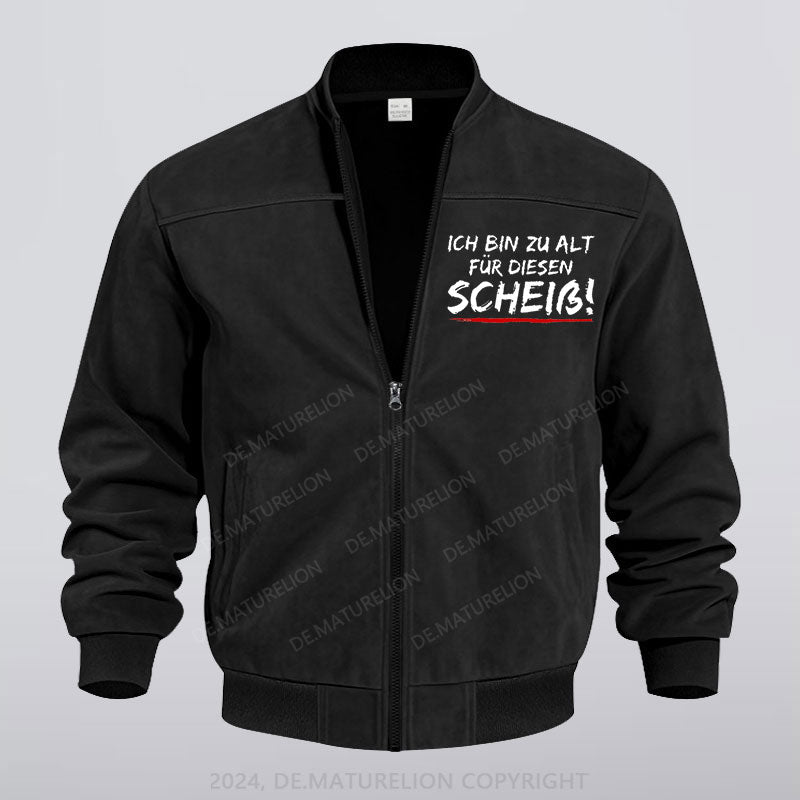 Maturelion Ich Bin Zu Alt Für Diesen Scheiß Einfarbige Reißverschluss Jacke