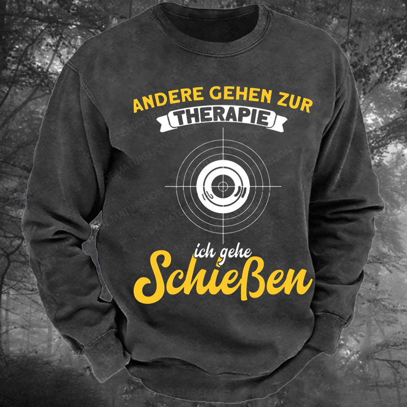 Sport Männer Sport Schütze Gewaschenes Sweatshirt