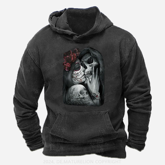 Skeleton Blumen Liebe Weihnachten Hoodie