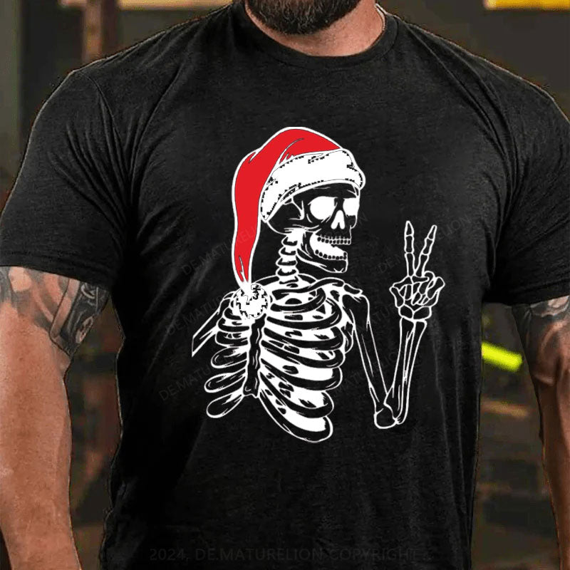 Weihnachten Schädel T-Shirt