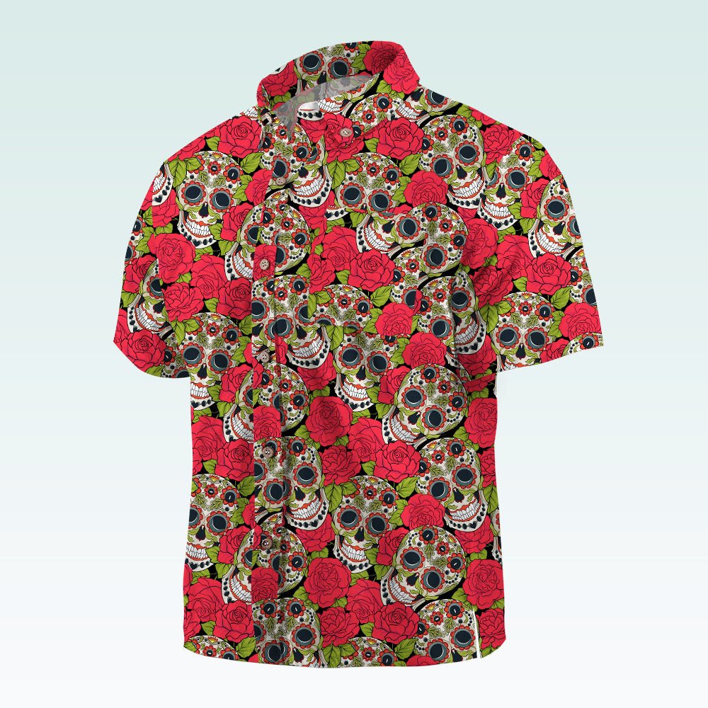 Maturelion Hawaiian Shirt Mexikanischer Zucker Schädel Hawaiian Shirt