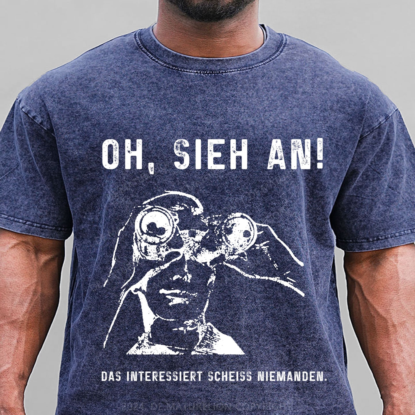 Oh, Sieh An! Das Interessiert Scheiss Niemanden Gewaschene Vintage T-Shirt