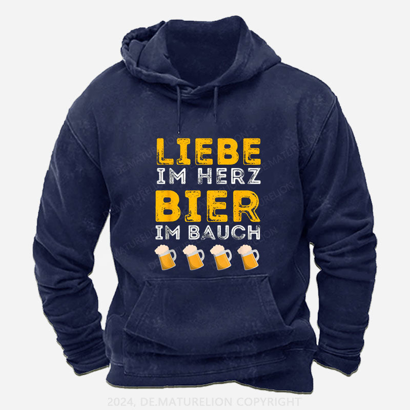 Bier im Bauch für Bierliebhaber Bierbauch Biertrinker Hoodie