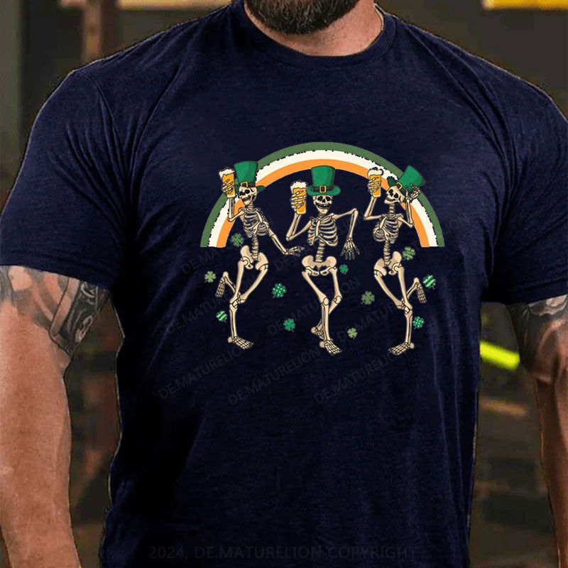 St. Patricks Tag Skeleton Tanzen T-Shirt