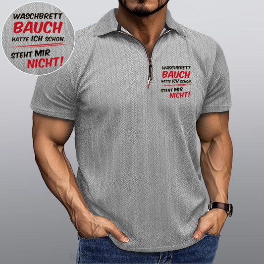Maturelion Waschbrett Bauch Hatte Ich Schon Steht Mir Nicht Kragen T-Shirt