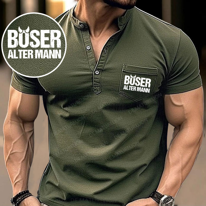 Böser Alter Mann Henley Shirt