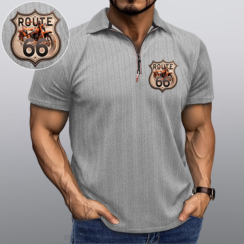 Maturelion Route 66 Kragen T-Shirt