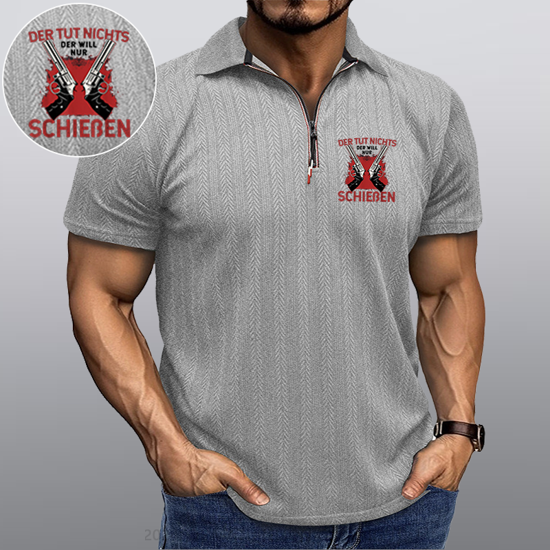 Maturelion Schießen Waffe Kragen T-Shirt