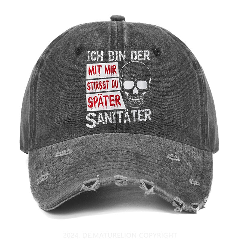 Ich bin der Sanitäter Halloween Gewaschene Vintage Cap