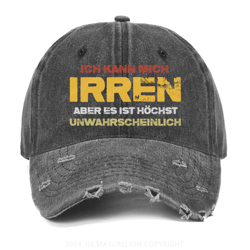 Ich kann mich irren, aber es ist höchst unwahrscheinlich Gewaschene Vintage Cap