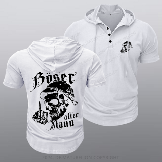 Maturelion Böser Alter Mann Kapuze T-Shirt