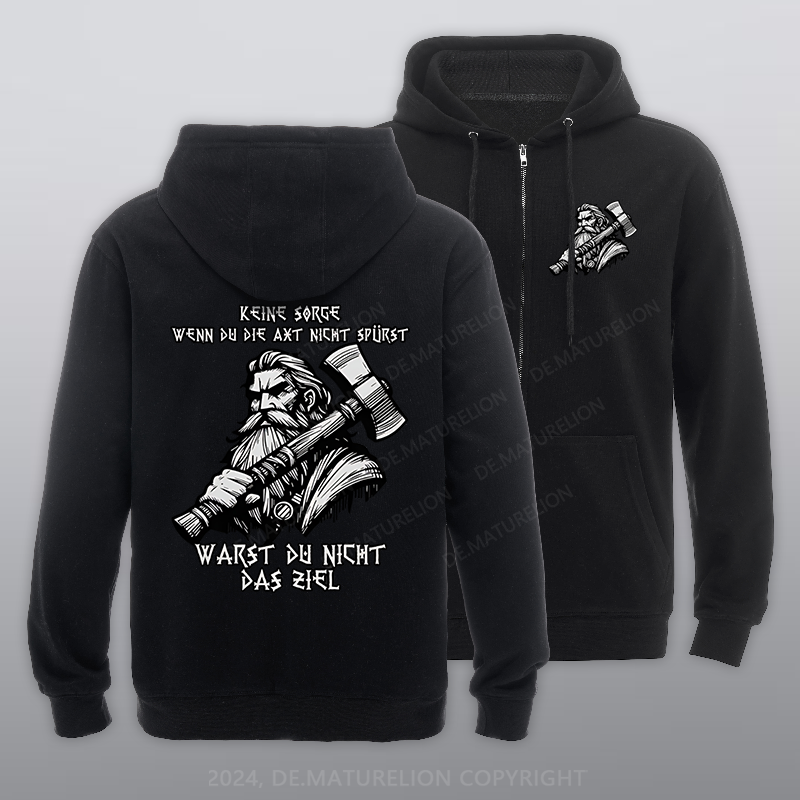 Maturelion Keine sorge Reißverschluss Hoodie