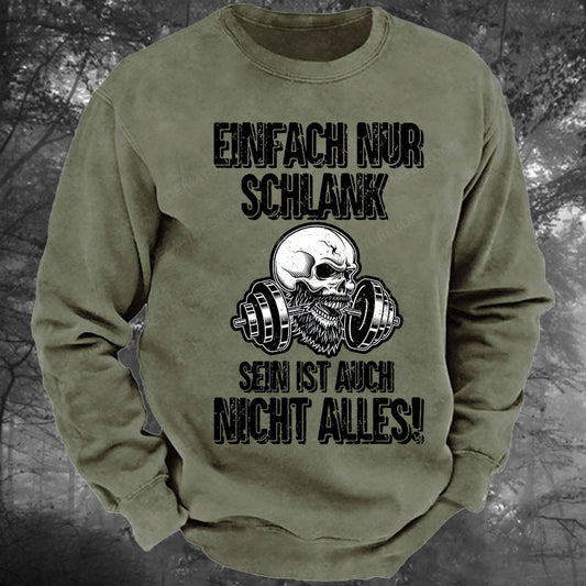 Einfach nur schlank sein ist auch nicht alles! Gewaschenes Sweatshirt