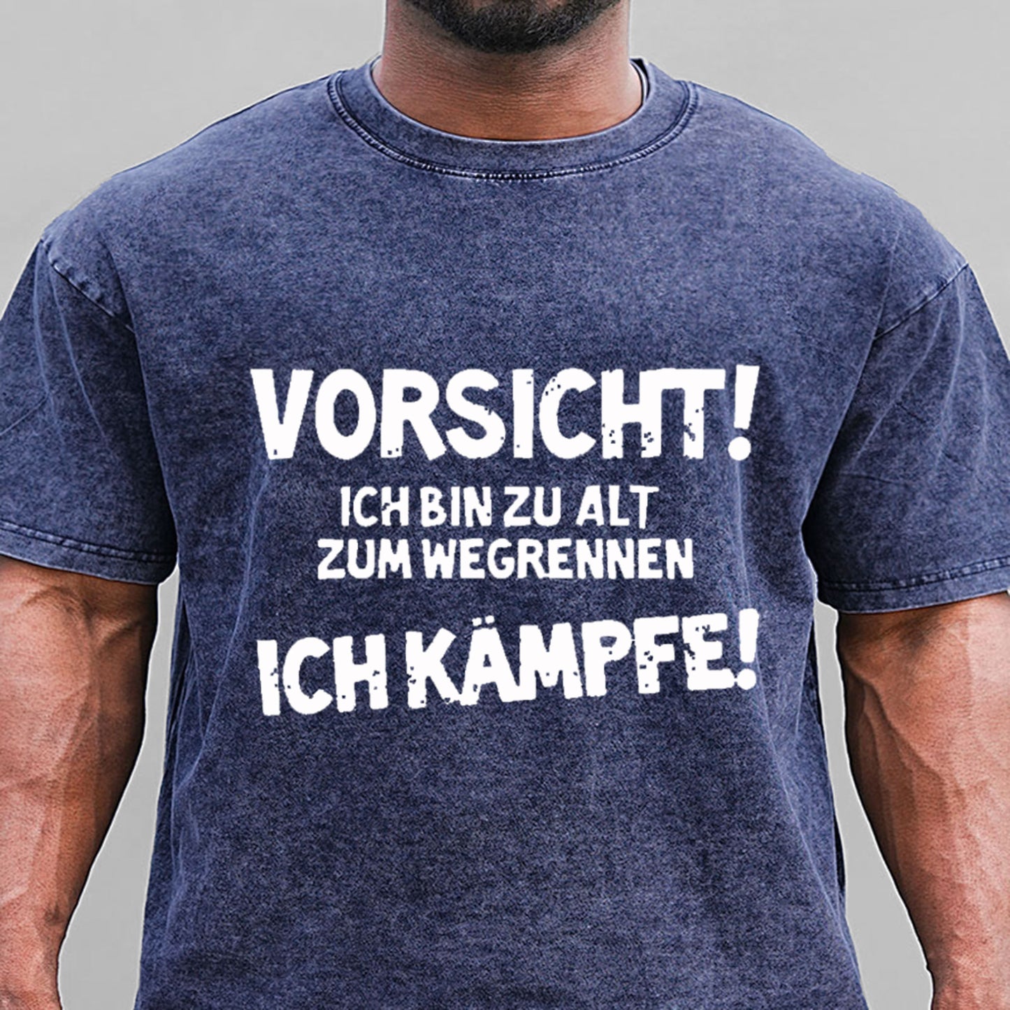 Vorsicht! Ich Bin Zu Alt Zum Wegrennen Ich Kämpfe Gewaschene Vintage T-Shirt