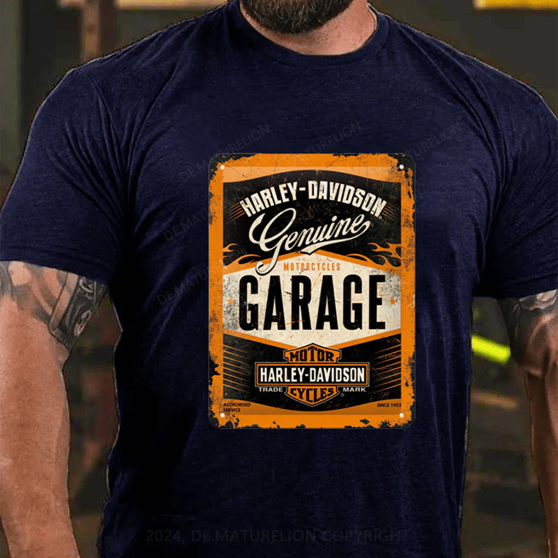 Maturelion Harley Davidson Garage T-Shirt