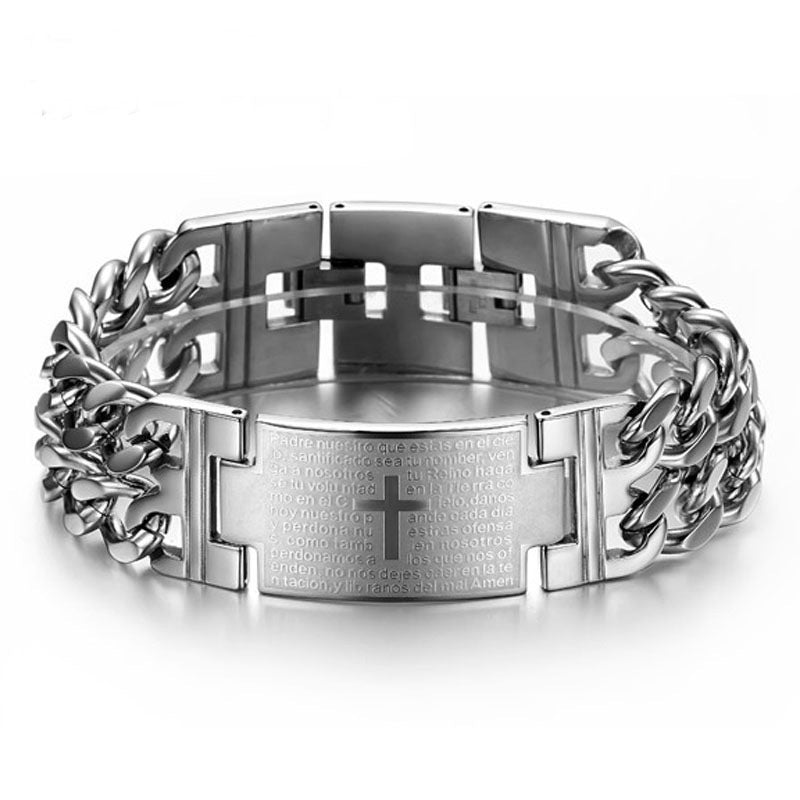 Zweireihige Titanstahl Schmuck Edelstahl Armband beliebtes Armband