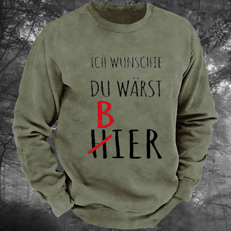 Bier Lustige Bier Gewaschenes Sweatshirt