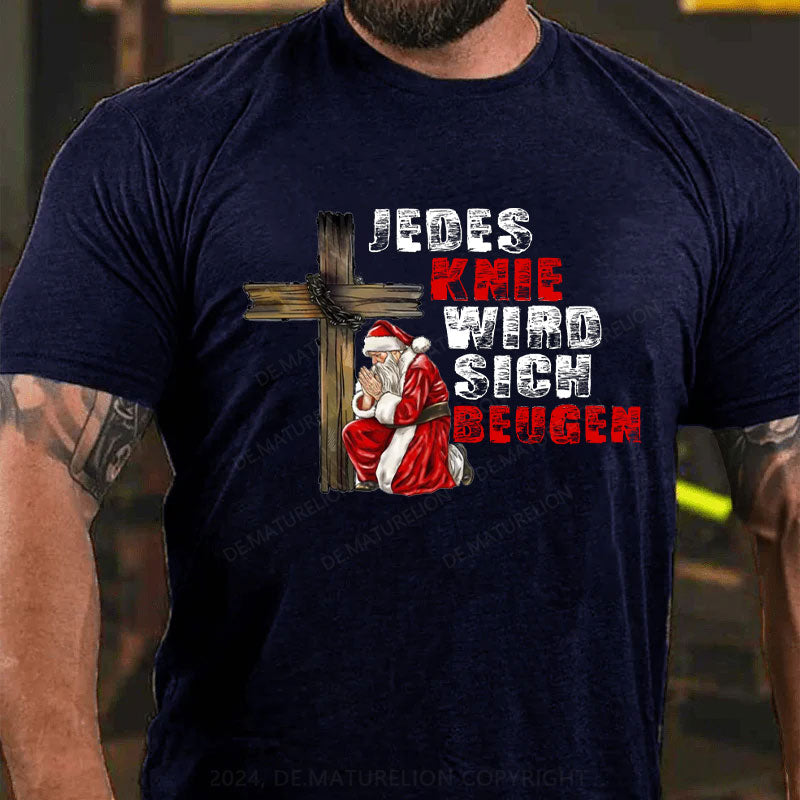 Jedes Knie wird sich beugen Weihnachten T-Shirt