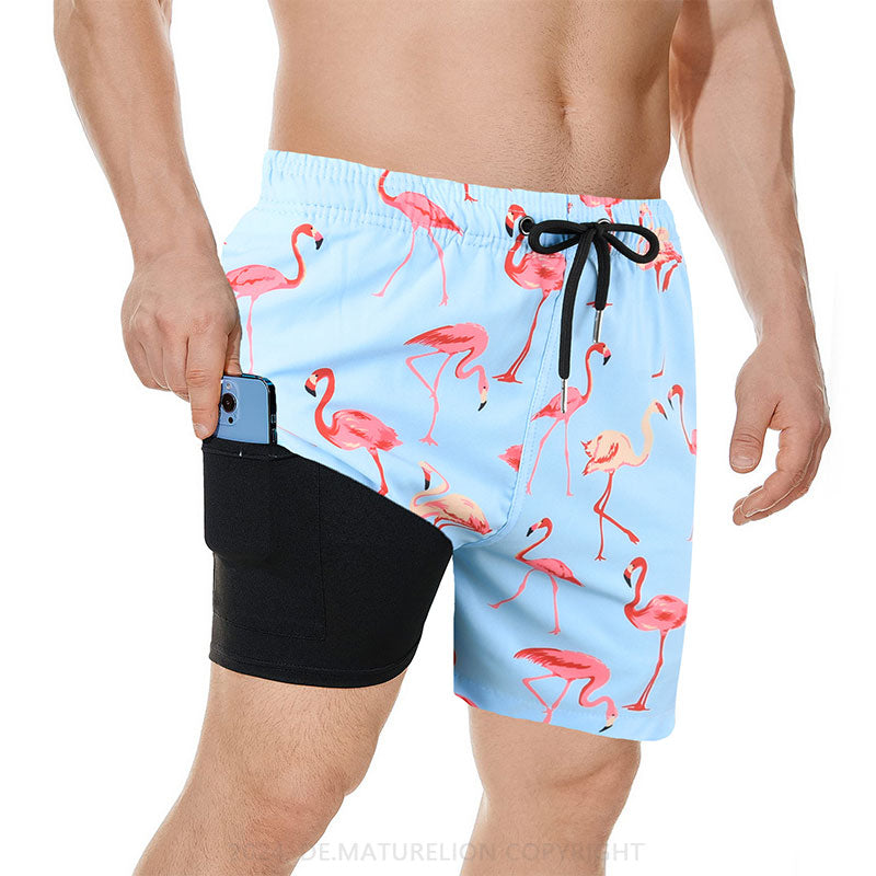 Maturelion Fitnesshose Schnell Trocknende Strandhose Surf Badehose