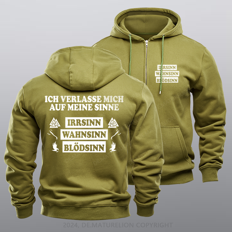 Maturelion Meine Sinne Reißverschluss Hoodie