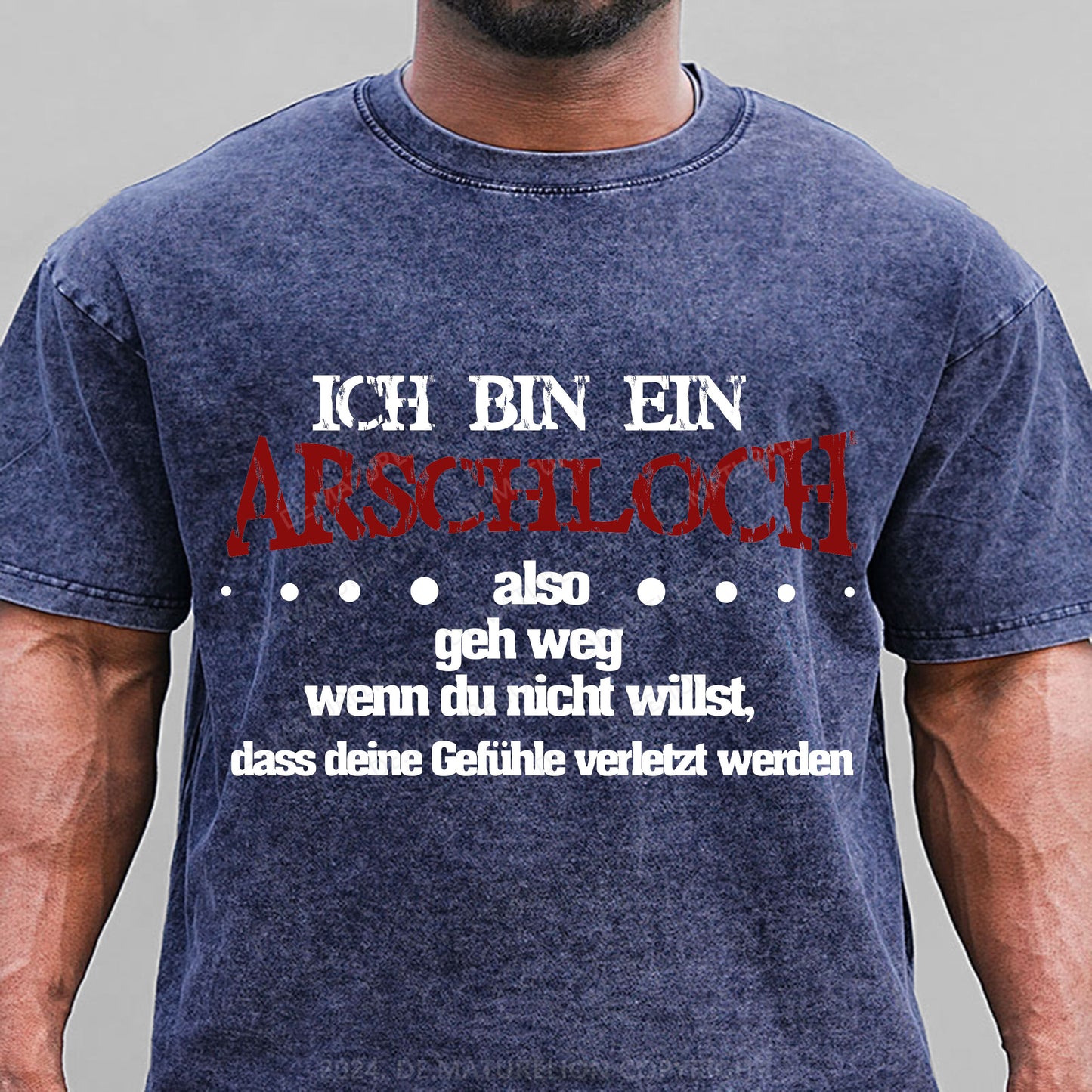 Ich bin ein Arschloch, also geh weg, wenn du nicht willst, dass deine Gefühle verletzt werden Gewaschene Vintage T-Shirt