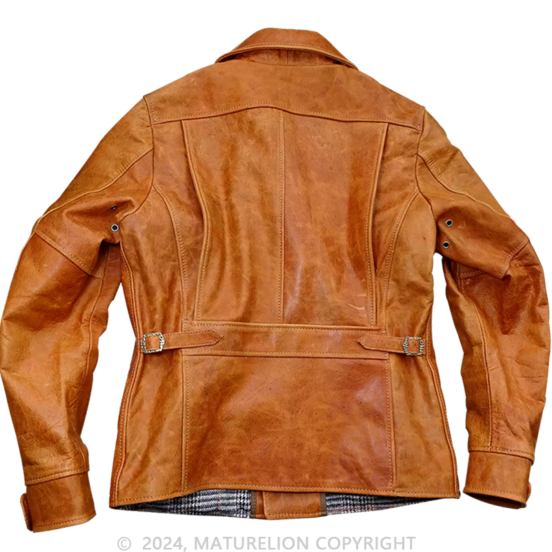 Modische Motorrad Bikerjacke aus echtem Leder Jacke