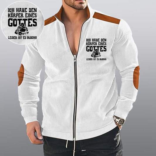 Maturelion Ich Habe Den Körper Eines Gottes Leider Ist Es Buddha Reißverschluss Jacke