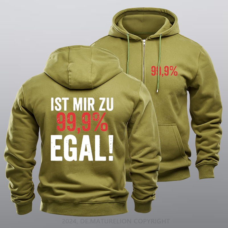 Maturelion Ist Mir Zu 99,9% Egal Reißverschluss Hoodie