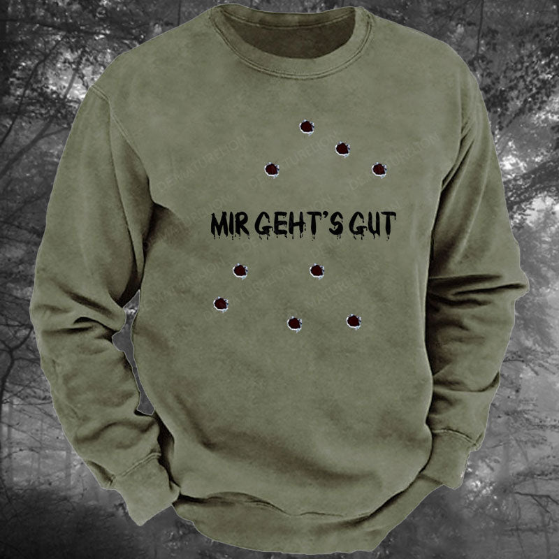 Mir geht's gut Gewaschenes Sweatshirt