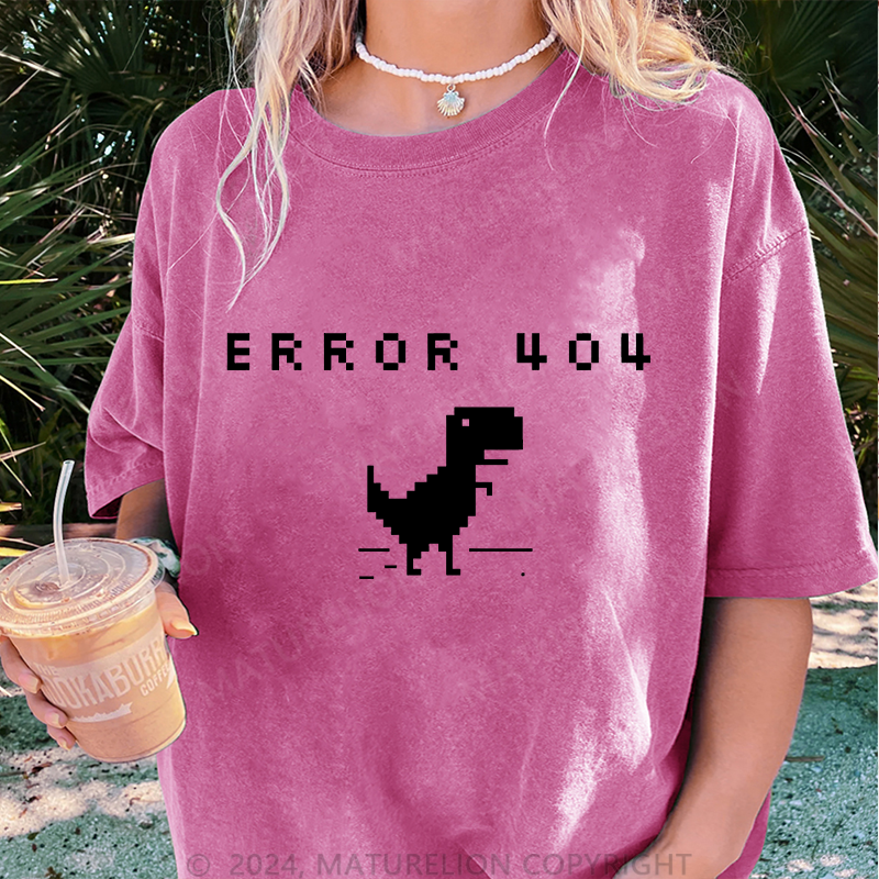 Maturelion Error 404 Damen Gewaschene Vintage T-Shirt