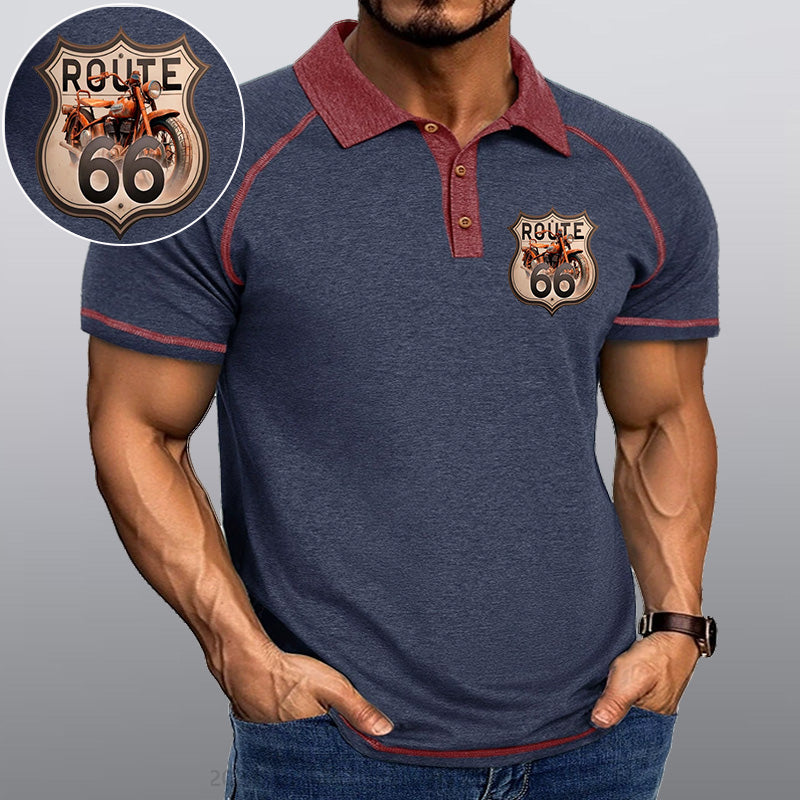 Maturelion Route 66 Kragen T-Shirt