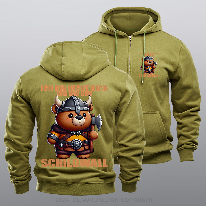 Maturelion Ich bin der Schildwall Reißverschluss Hoodie