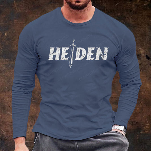 Heiden Männer Langarm Shirt