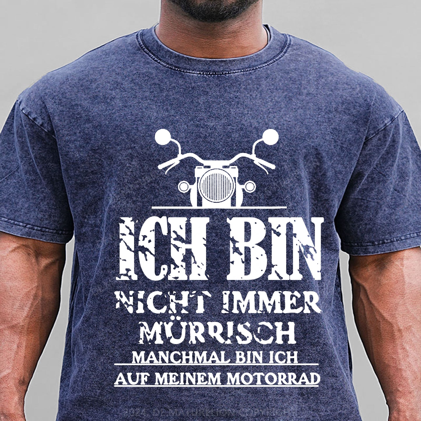 Ich bin nicht immer mürrisch. Manchmal bin ich auf meinem Motorrad Gewaschene Vintage T-Shirt