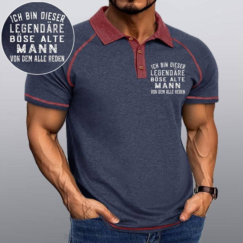 Maturelion Ich Bin Dieser Legendäre Böse Alte Mann Von Dem Alle Reden Kragen T-Shirt