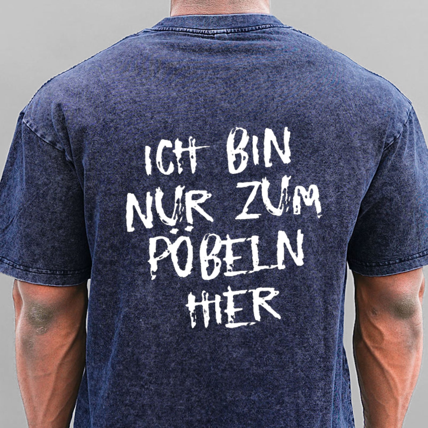 Ich Bin Nur Zum Pöbeln Hier Gewaschene Vintage T-Shirt