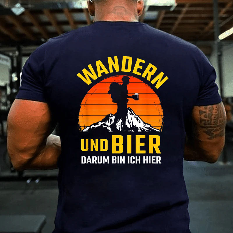 Wanderer Berge Wandern und Bier T-Shirt