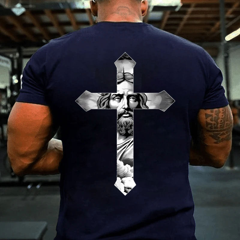 Kreuz mit Jesus T-Shirt