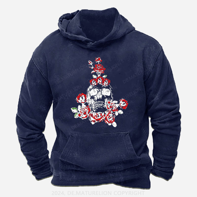 Skeleton Blumen Weihnachten Hoodie