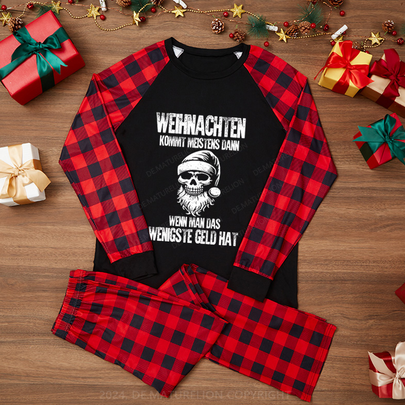 Maturelion Weihnachten kommt meistens dann, wenn man das wenigste Geld hat Weihnachten Familien Pyjama