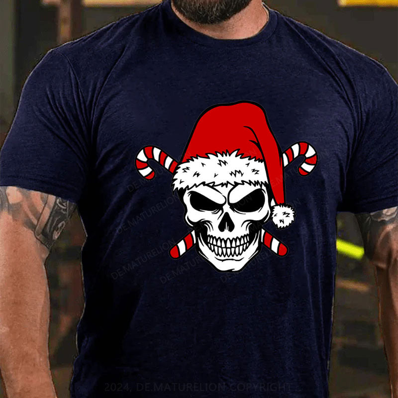 Frohe Weihnachten Schädel T-Shirt