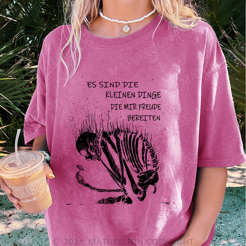 Maturelion Freude Bereiten Damen Gewaschene Vintage T-Shirt