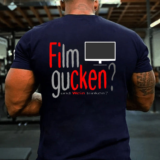 Film gucken ficken Wein trinken T-Shirt