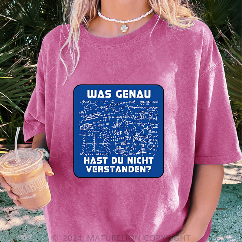 Maturelion Was Genau Damen Gewaschene Vintage T-Shirt