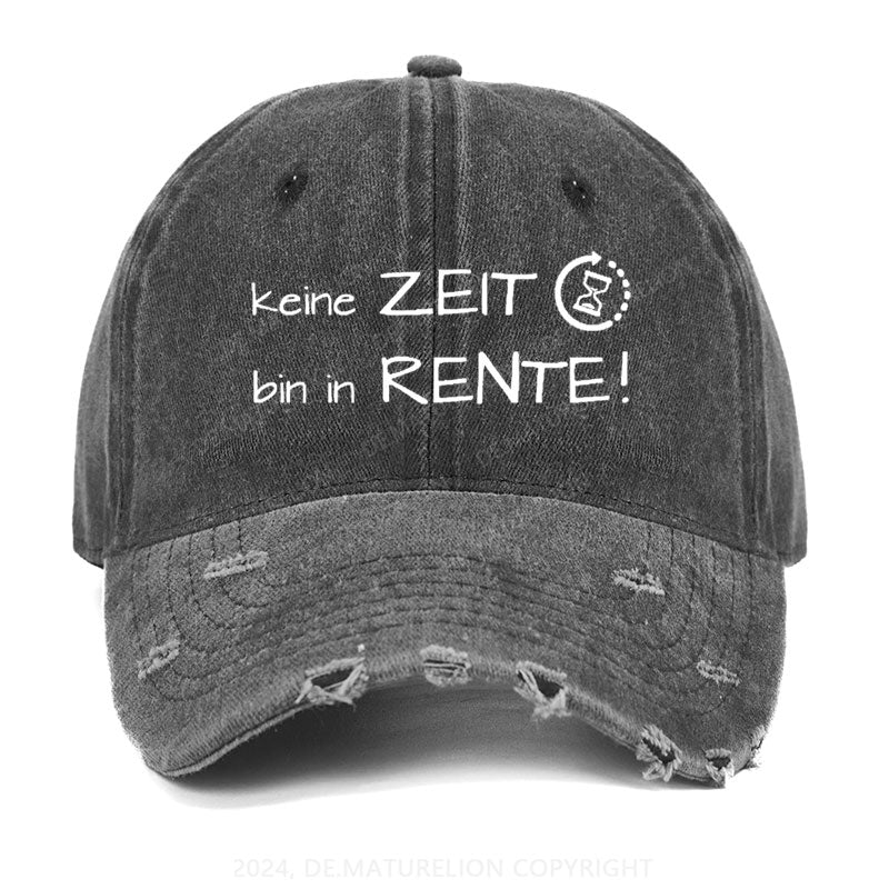 Keine Zeit Bin In Rente Gewaschene Vintage Cap