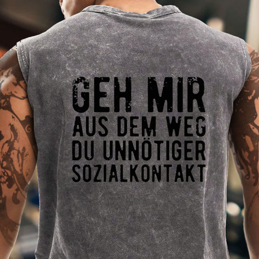 Geh Mir Aus Dem Weg Du Unnötiger Sozialkontakt Tank Top