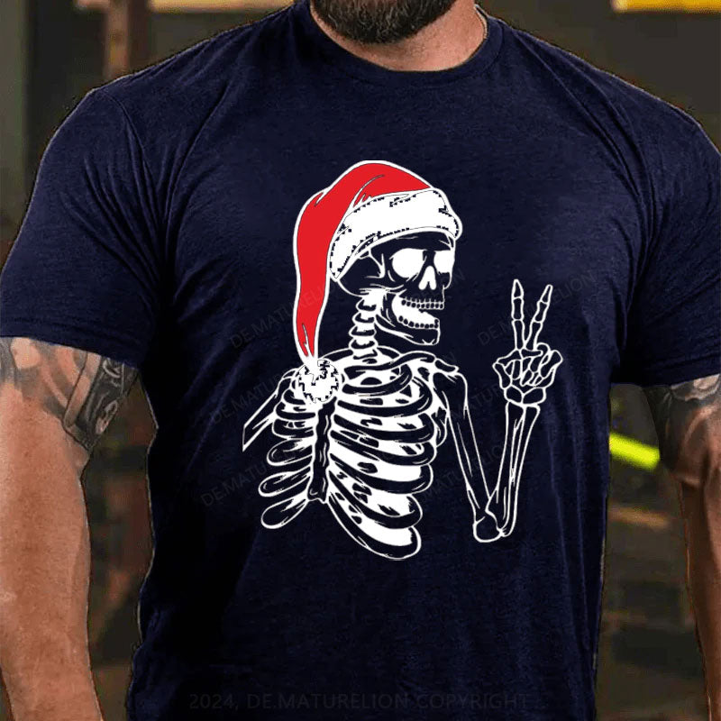 Weihnachten Schädel T-Shirt