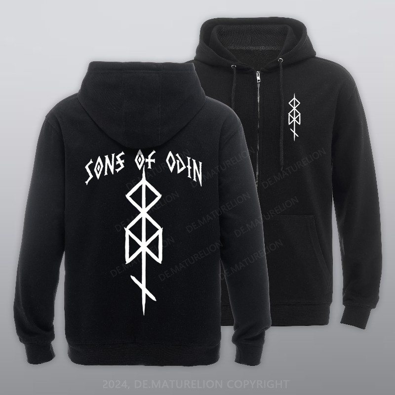 Maturelion Sons of Odin Reißverschluss Hoodie