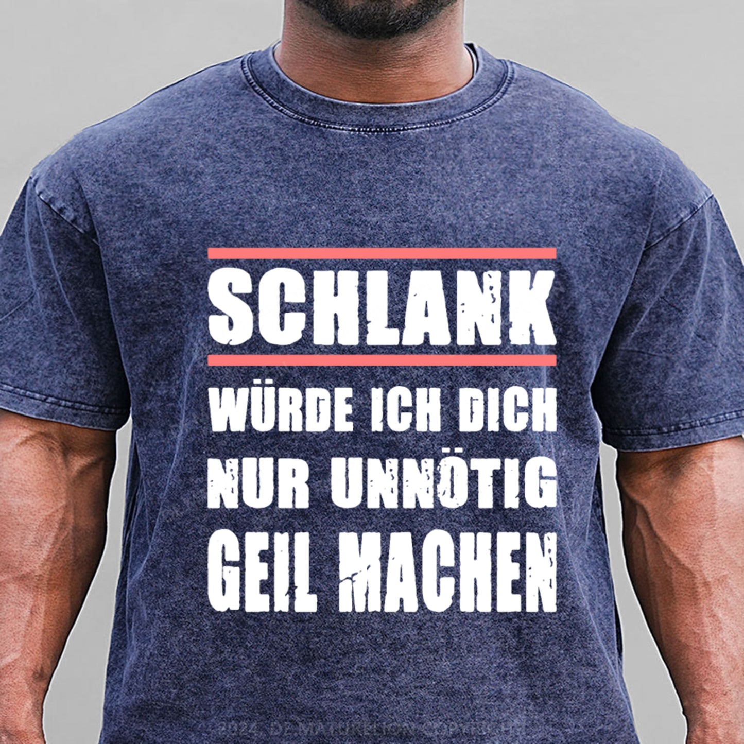 Schlank Würde Ich Dich Nur Unnötig Geil Machen Gewaschene Vintage T-Shirt